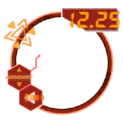 Digital Clock - futuristic - High Resolution PNG
