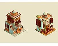 Pixel Art Building - game element - No Background PNG