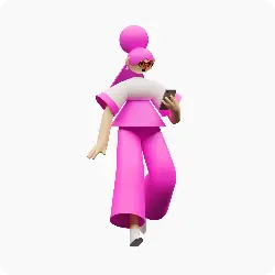 Pink Cartoon Character - phone - PNG Images