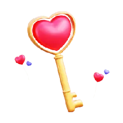 Heart Key - love - High Resolution PNG