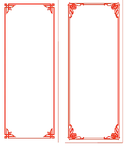 Red Border Patterns - geometric - No Background PNG