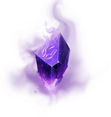 Purple Gemstone - magic - glowing - Transparent Background PNG