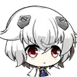 White Hair Red Eye Anime Girl - Transparent Layer PNG