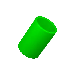 Green Cylinder - plastic - PNG