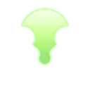 Green Glowing Symbol - abstract - No Background PNG