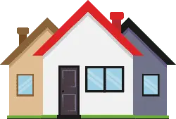 Three Houses - house - Transparent Layer PNG