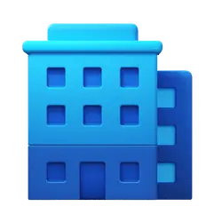 Blue Building Icon - icon - simple - Lossless PNG