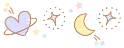 Heart Moon Star Pattern - heart shape - Lossless PNG