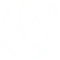 Crescent Moon and Stars - High Resolution PNG