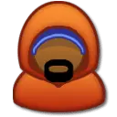 Orange Hooded Character - helmet - High Resolution PNG