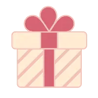 Gift Box - stripes - Transparent Layer PNG