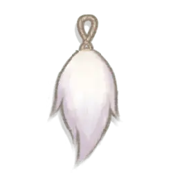 White Feather Pendant - jewelry - Transparent Background PNG