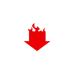 Flame Arrow - red - symbol - High Resolution PNG