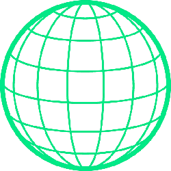 Globe Grid - lines - High Resolution PNG