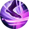 Skateboarder in Purple Light Halo - light - No Background PNG