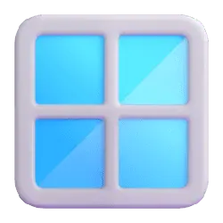 Blue Window Icon - graphic - PNG