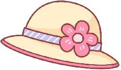 Decorative Hat - pink - PNG