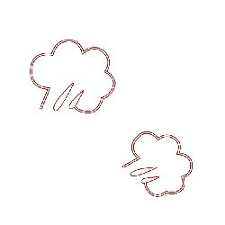 Clouds - sky - outline - No Background PNG