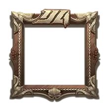 Golden Frame - decorative item - PNG