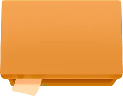 Orange Folder - No Background PNG
