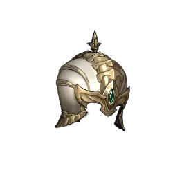 White Gold Helmet - helmet - No Background PNG