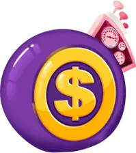 Purple Coin Clock - icon - PNG Images