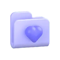 Heart Folder - purple - Transparent Layer PNG