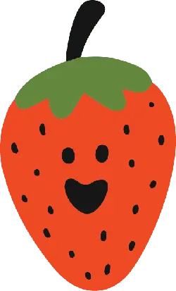 Strawberry - fruit - smile - Free PNG