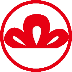 Red Flower Logo - modern - Transparent Background PNG