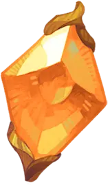 Orange Yellow Crystal Gemstone - mineral - Transparent Background PNG