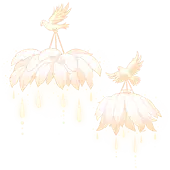 White Bird and Lotus Chandelier - lotus - Free PNG