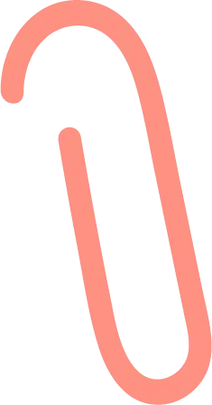 Paperclip - office - pink - Transparent Background PNG