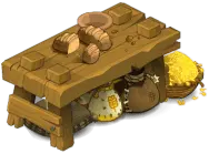 Treasure Chest - wood - gold coins - Lossless PNG