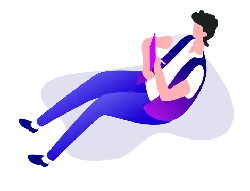 Person Reading - blue - PNG Images