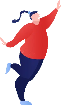 Person in red top and blue pants - happiness - No Watermark PNG