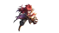 Red-haired Warrior - red hair - fighting stance - High Resolution PNG
