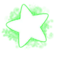 Green Glowing Star - star - High Resolution PNG