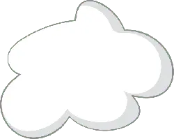 Cloud - gray - lines - Transparent Background PNG