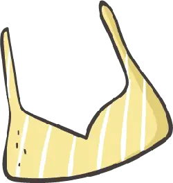 Yellow Striped Hat - simple - High Resolution PNG