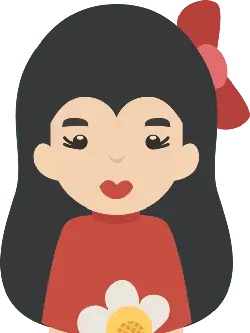 Girl in Red Dress - red - flower - Transparent Layer PNG
