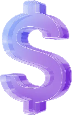 Dollar Sign - purple - PNG