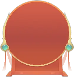 Red Circular Decorative Mirror - mirror - No Background PNG