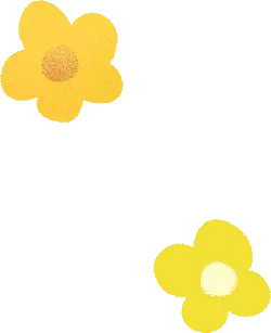 Yellow Flowers - simple - flower - PNG