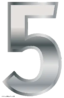 Number 5 - artwork - PNG