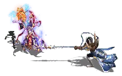 Fire Phoenix and Swordsman - magic - High Resolution PNG