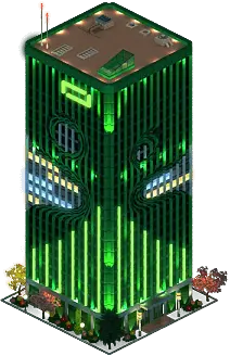 Green Skyscraper - future - High Resolution PNG