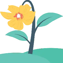 Yellow Flower - stem - Free Download PNG