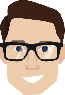 Cartoon Character with Glasses - smile - PNG