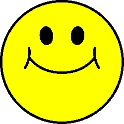 Smiley Face Emoji - happy - yellow - Free PNG