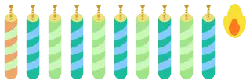 Colored Candles - High Resolution PNG